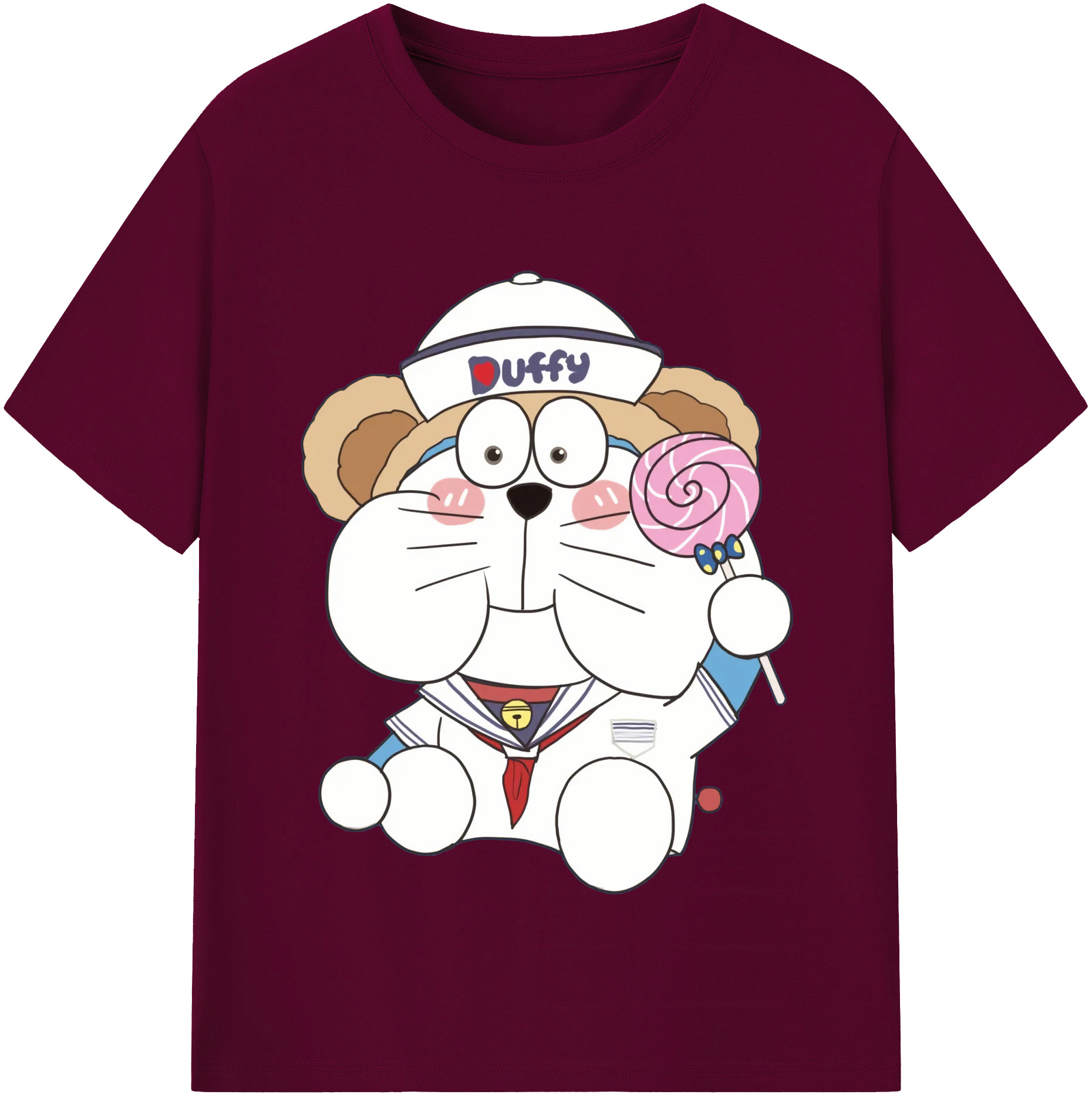 （画像用） ドラえもん Doraemon レディースカジュアルプリントTシャツ（綿100％）